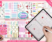 Undated Digital Self-Care Planner: iPad, Tablet (GoodNotes), Canva Templates