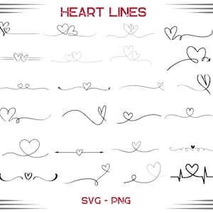 Herz Linien SVG/PNG Bundle | SVG Herz |Herz svg| Geometrisch, Valentinstag, Hochzeit, Jubiläum, Liebe Clipart | Sofortdownload
