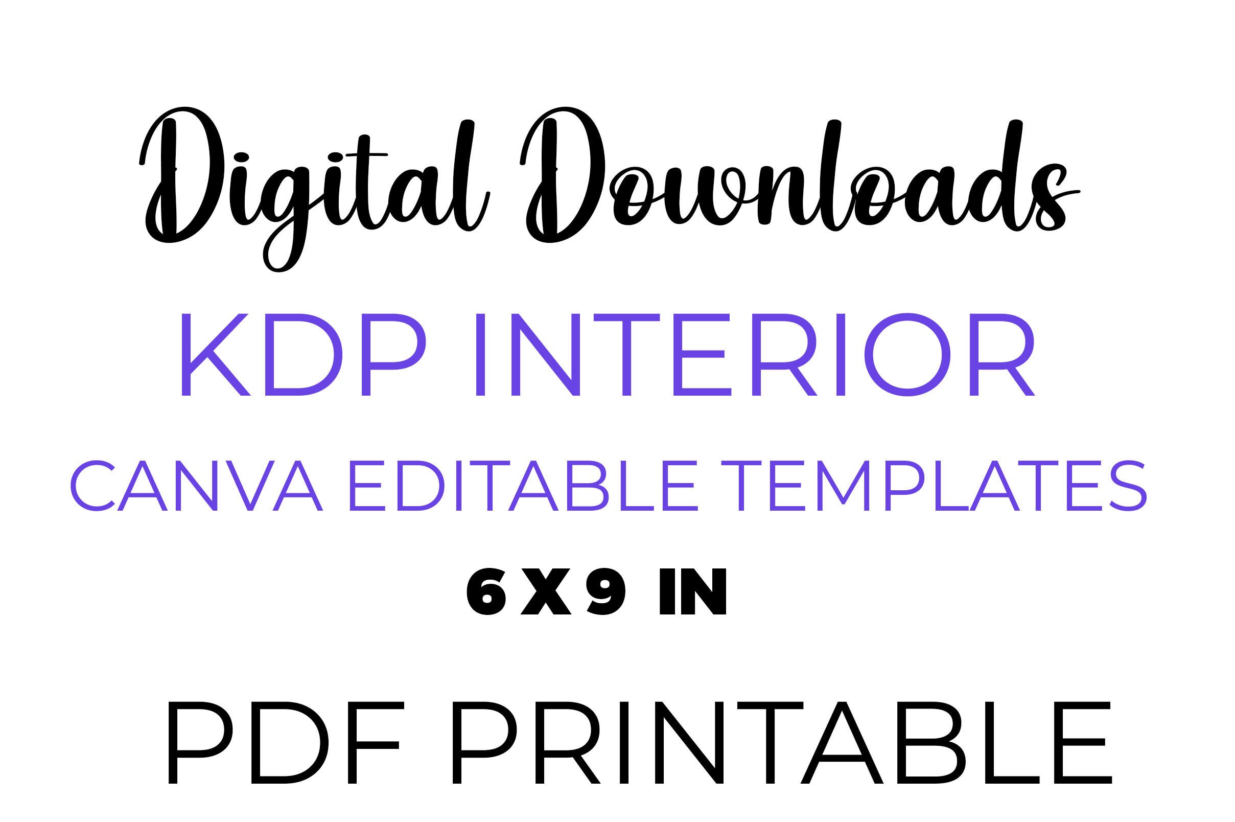 50 Editable Canva Templates 6x9 for KDP Bundle ,journal,planner,tracker ...