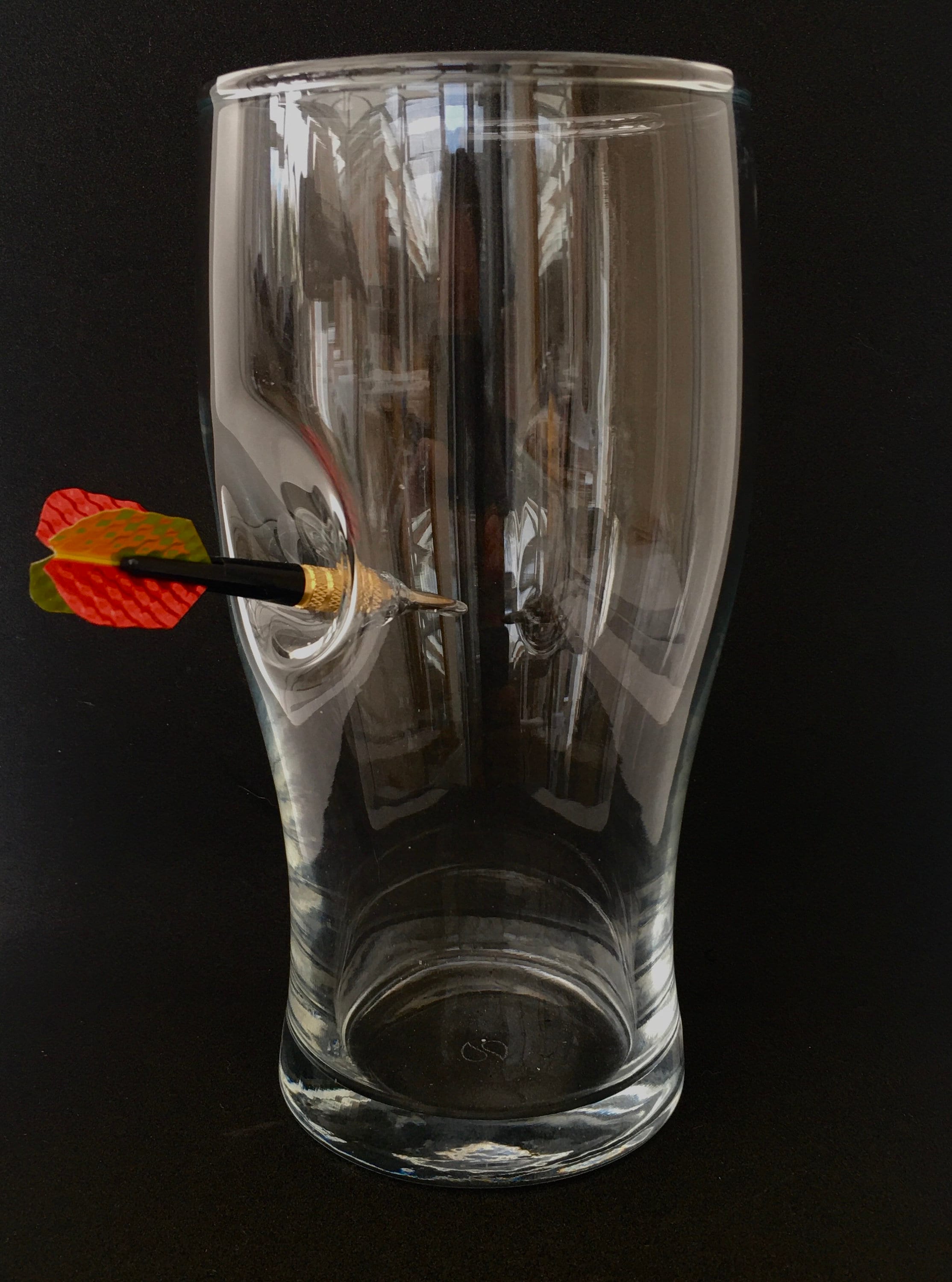 Darts Gift Pint Glass With Embedded Dart Unique Gift for a Etsy UK