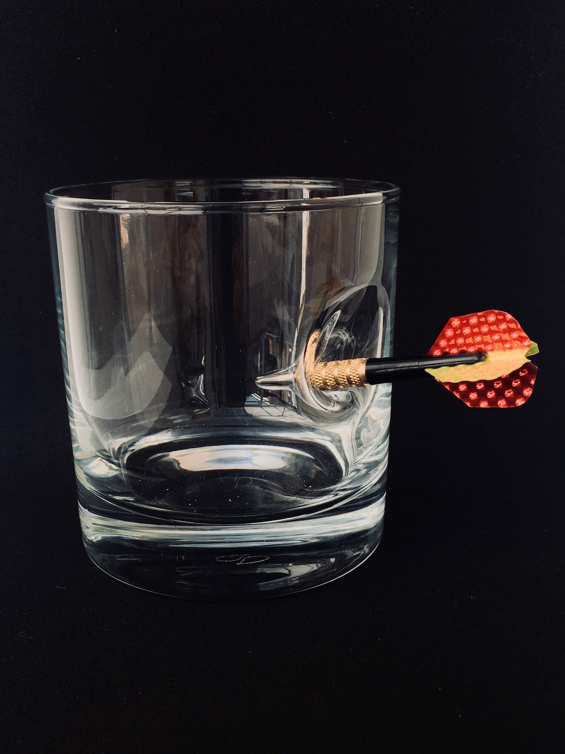Darts Gift Whisky Glass With Embedded Dart Unique Gift for Etsy UK