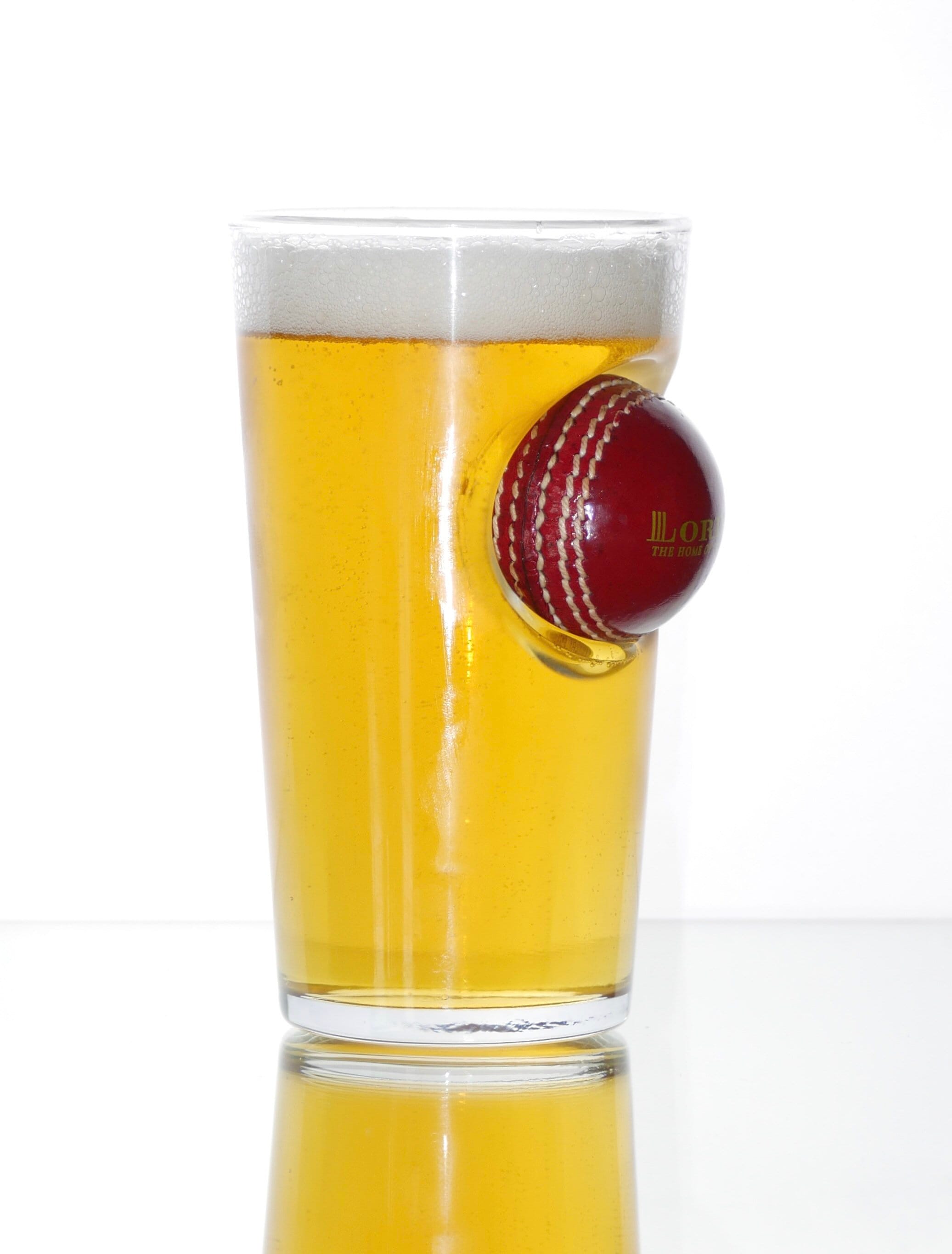 Cricket Gift for Men Pint Glass with real souvenir Cricket Etsy