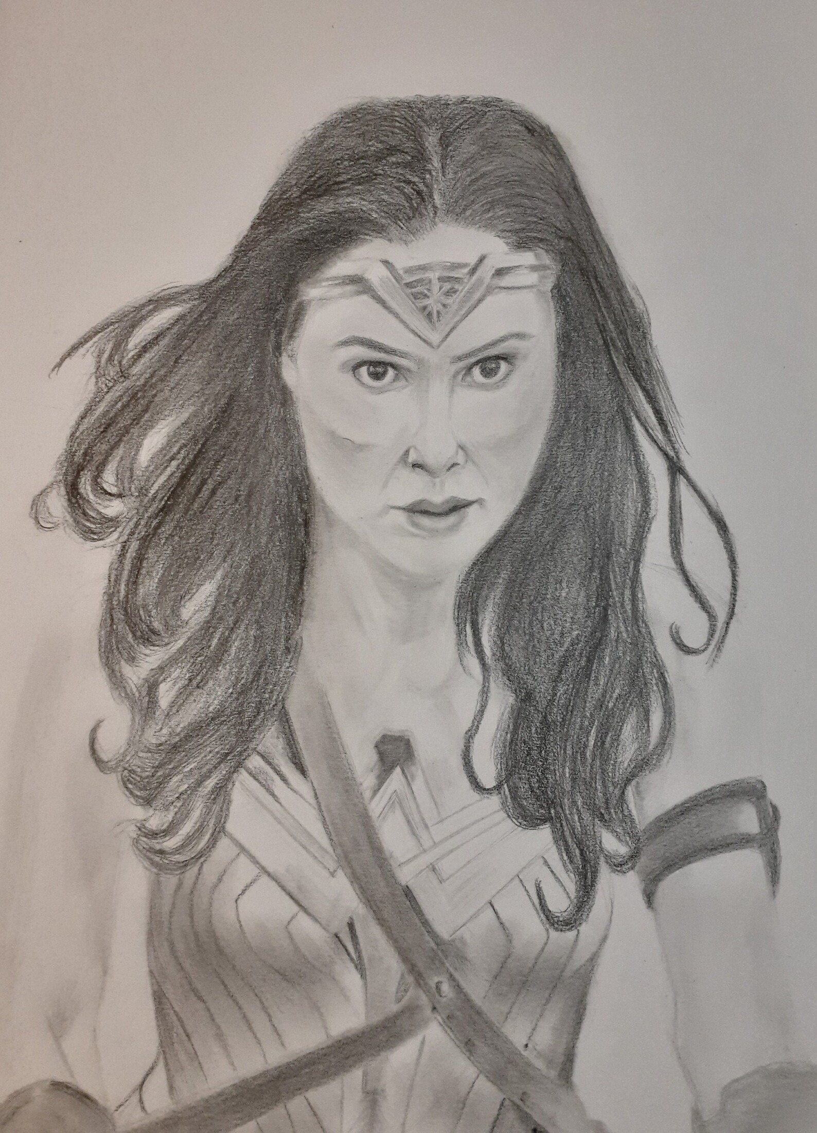 Wonder Woman Original Pencil Drawing Etsy