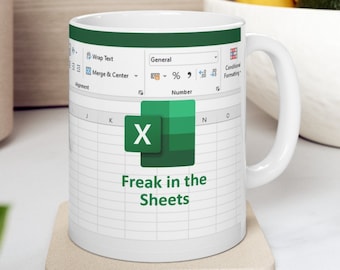 Excel Spreadsheet Freak in the Sheets Mug by Money with Katie I Morning Brew