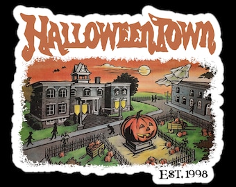 Halloweentown University Sticker, Halloween Town, Halloween University, Choose Between 2"x2" to 6"x6"