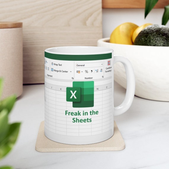 Freak in the Sheets Mug, Excel Coffee Mug, Mug Excel, Accountant Gift, Accountant  Mug, Tax Accountant Gift 