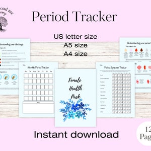 Period tracker female health journal