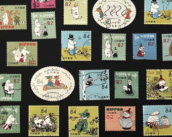 Used Japanese Moomin & Guri Gura Stamps, Crafts Scrapbooking Collecting Mix
