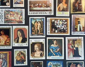 Vintage Fine Art Stamps Lot, Famous Paintings, Old Masters & Portraits - Choose Your Mix