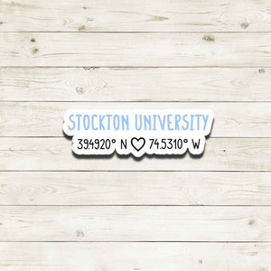 Custom College/University Coordinate Sticker | Stockton University | Rowan University
