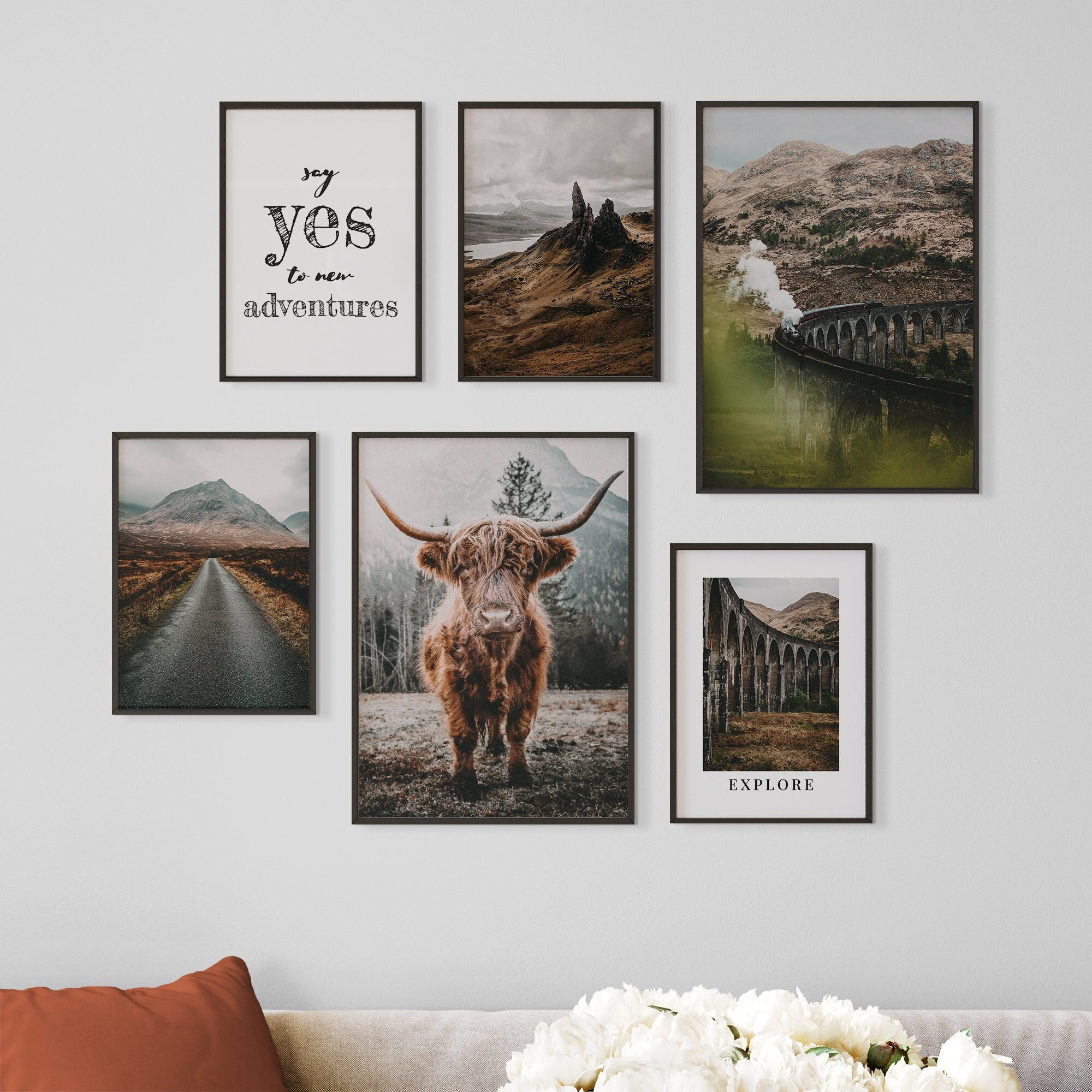 MUUDLY® Scotland Poster Set of 6 | Nature Wall Art A3 \u0026 A4 | Landscape Art  Prints for Living Room and Bedroom | Without Frame - Etsy, image size:2000x2000