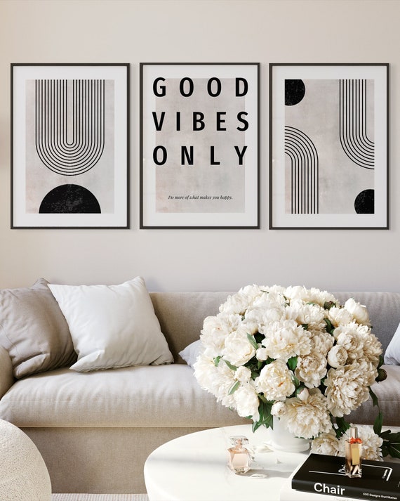 3er Set Kürbis Wandbilder Schwarz-Weiß - Leinwanddruck Ohne Rahmen