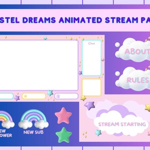 Pastel Dream *ANIMATED* Stream Overlay Pack