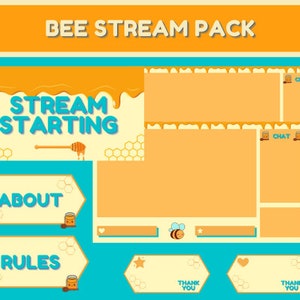 Bee Themed Stream Pack (Twitch)