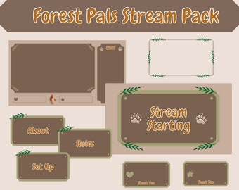 Streampaket med skogsbjörnstema (Twitch)