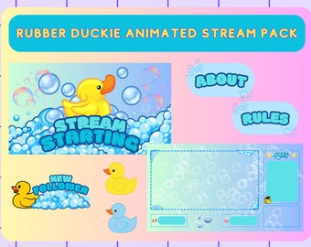 Quietscheentchen Animiertes Stream Overlay Paket - Twitch, Kick, Youtube
