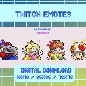 Mario Wonder Full Emote Set - Twitch & Discord