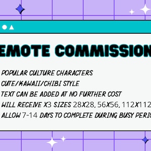 Emote Commission, Twitch, Discord, Cute, Popular Characters!
