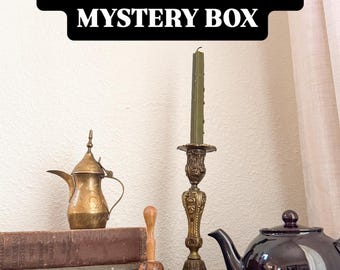 Vintage Curated Mystery Box | Thrifted Gift Box of Cottagecore, Grandmacore, or Dark Academia