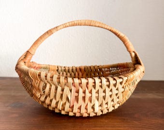 Handwoven Egg Gathering or Wall Hanging Buttocks Basket