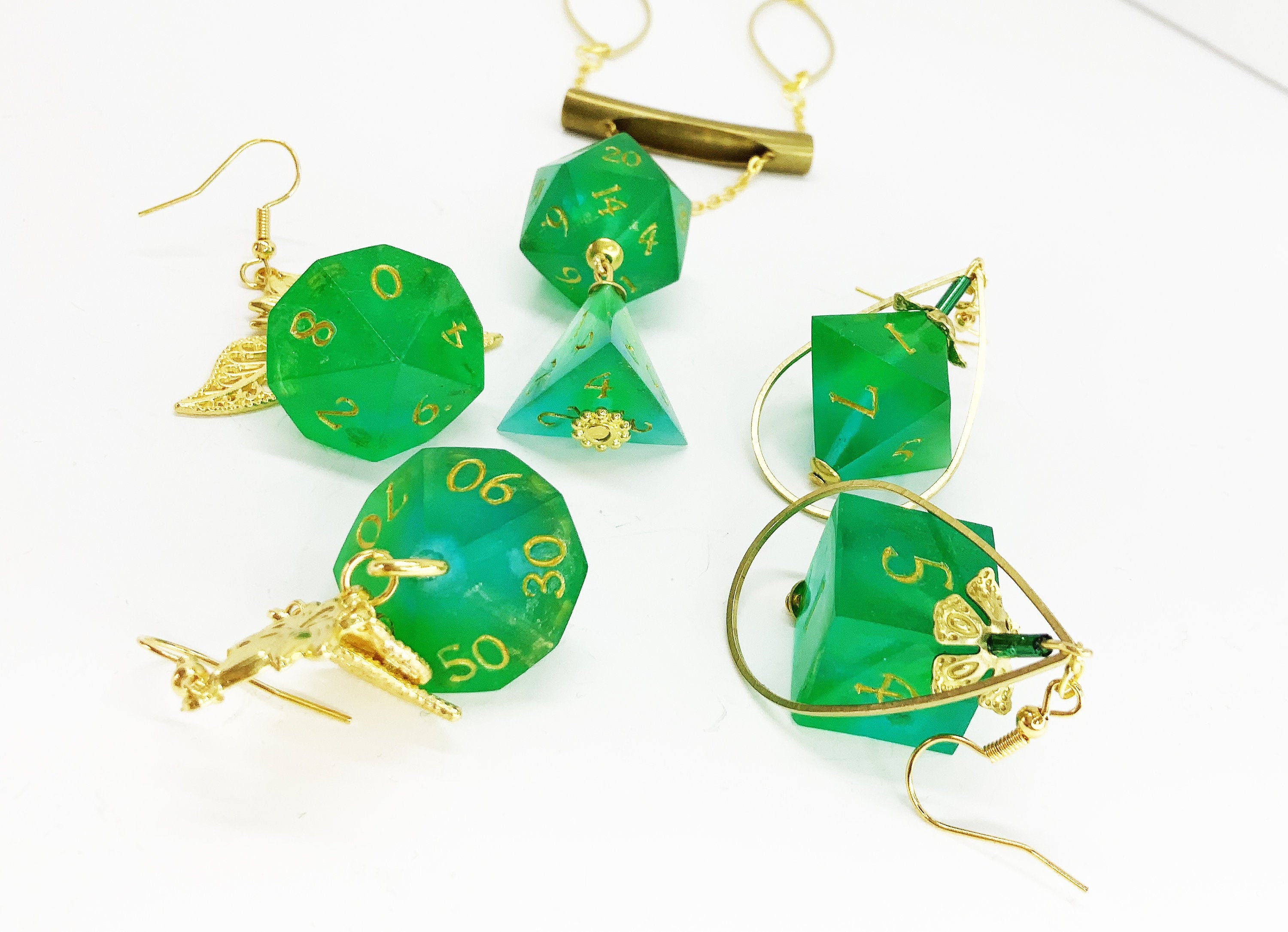 Glass Armour Dice Jewellery Set with D4 D6 D8 D10 D100 D20 Etsy