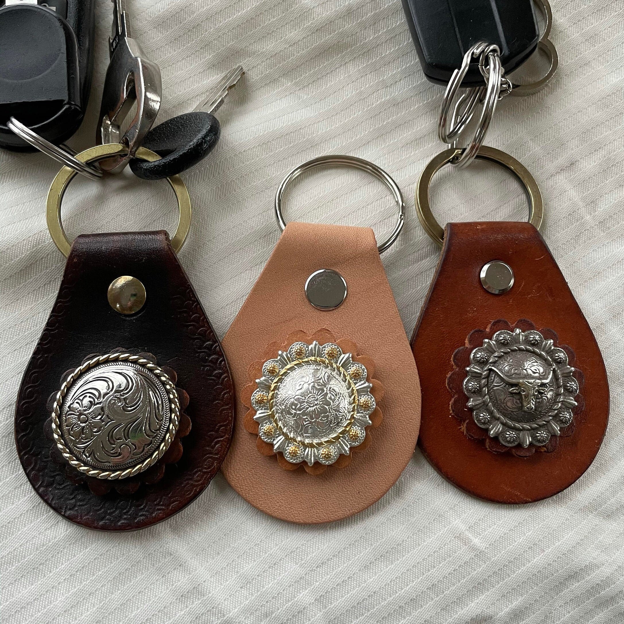 Keep It Gypsy Distressed Leather Handle Loop Key Ring Loop or Wristlet Strap