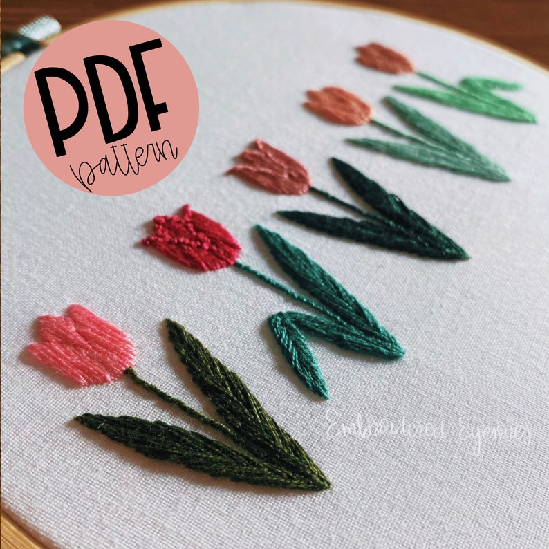 Tulip Love PDF Digital Download Only Embroidery Pattern - Etsy