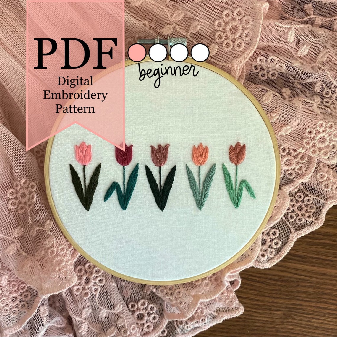 Tulip Love PDF Digital Download Only Embroidery Pattern - Etsy