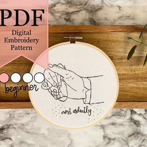 The Hands Embroidery PDF Pattern -- Pride and Prejudice (2005) Jane Austen