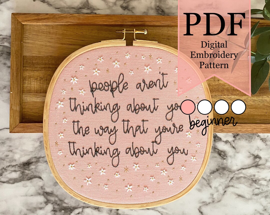 Overthink Schitt PDF Embroidery Pattern - Etsy