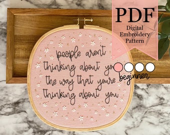 Overthink Schitt PDF Embroidery Pattern