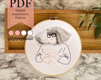 Ongo Gablogian - Digital - PDF - Decoración de arte de pared 3d - Patrón de bordado IASIP - Danny Devito - Fan Art de personajes