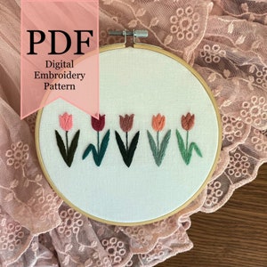 Tulip Love — PDF Digital Download Only — Embroidery Pattern - Etsy