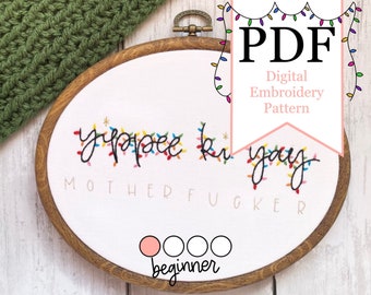 Patrón de bordado PDF de Die Hard Cheer