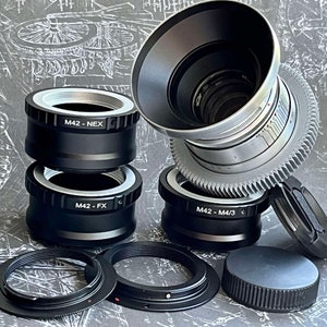 Helios 44-2 58mm F2 Cine Mod Lens - Arri PL Mount With De-Clicked Aperture & Follow Focus Gears