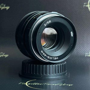 Helios-44M 2/58 mm lens with with Canon EF adapter, Helios-44M lens, Vintage lens