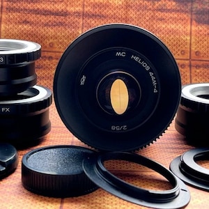 Anamorphic lens Helios-44M-4 2/58 mm Cine mod with any adapter of your choice Sony E (NEX), Micro 4/3, Canon EF, FujiFilm FX