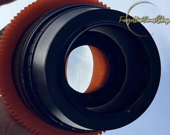 アナモフィックレンズ ヘリオス カメラレンズ アンバー色のアナモルフィックレンズHelios-44 M 2/58 mm、フレア付き