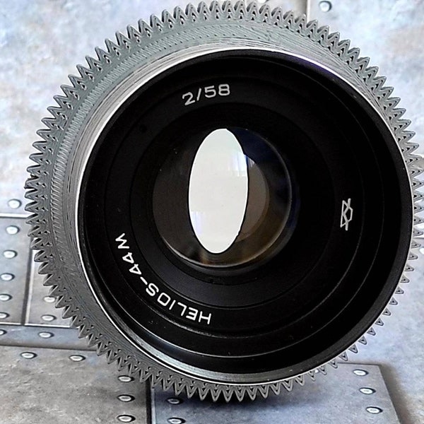 ANAMORPHIC Lens Helios 44M 2/58mm Cine mod, Canon EF Mount, Oval BOKEH, Vintage Lens, Anamorphic Lens, Silver Lens