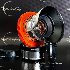 Helios-44-2 KMZ 58mm f/2 Anamorphic Vintage Lens, with FujiFilm FX Adapter, Amber Tint, Bokeh effect and flares