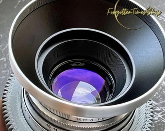 Helios 44-2 KMZ 58mm f/2.0 Cine mod lens, with any adapter of your choice Sony E (NEX), Canon EF, FujiFilm fx, nikon, micro 4/3, Silver lens