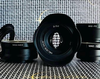 アナモルフィックレンズ Helios-44 M 2/58 mm М42、シネモッド美しい