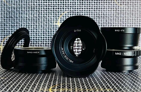 アナモルフィックレンズ Helios-44 M 2/58 mm М42、シネモッド美しい