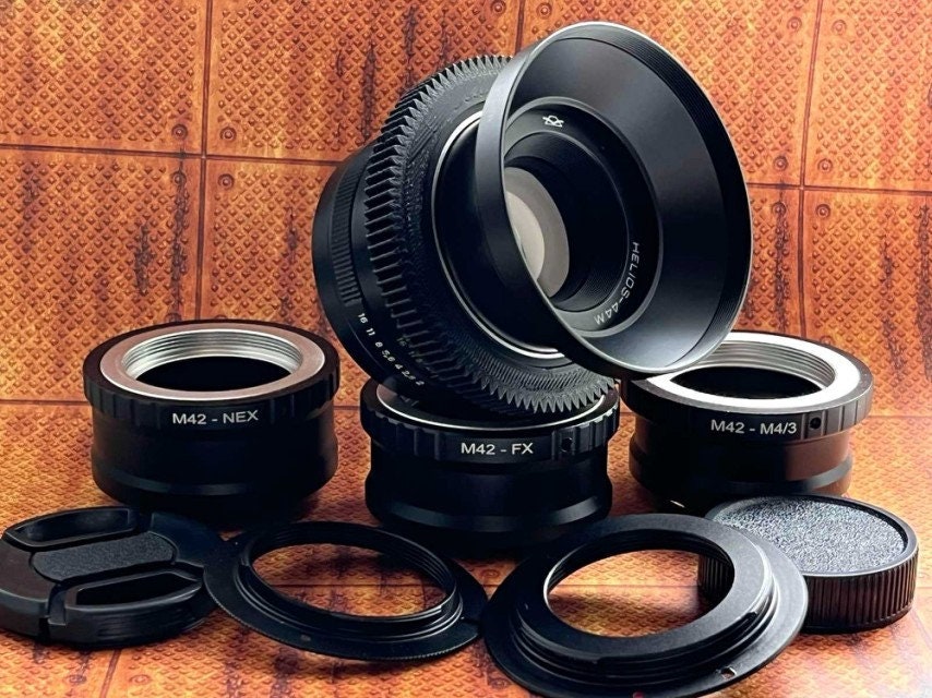 アナモフィックレンズ ヘリオス カメラレンズ アナモフィック レンズ Helios 44 M 2/58 mm シネ モッド (FujiFilm FX