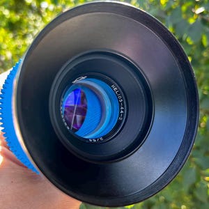 Anamorphic lens Helios 44-2 KMZ 58 mm f/2.0 Cinema lens with Sony E adapter (NEX) with Blue Tint, Oval Bokeh and Flares, Helios Vintage Lens