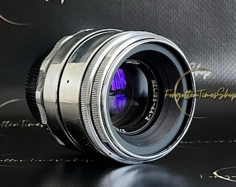 Lente vintage Helios-44-2 KMZ 58 mm f/2.0 con montura M42, lente plateada, hermoso efecto bokeh