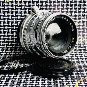 Jupiter-8 1:2 F=5cm red P vintage rangefinder lens for mirrorless cameras, Jupiter-8 lens with M39/M42 mount