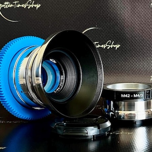 Anamorphic lens Helios 44-2 KMZ 58 mm f/2.0 Cinema lens with Sony E NEX adapter with Blue Tint, Oval Bokeh and Flares, Helios Vintage Lens