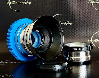 Lente anamórfica Helios 44-2 KMZ 58 mm f/2.0 Lente de cine con adaptador Sony E NEX con tinte azul, bokeh ovalado y destellos, lente Helios Vintage