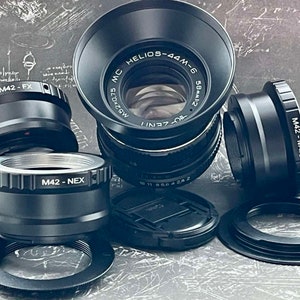Helios-44M-6 58mm f/2 MC fast lens for SLR cameras, With any adapter of your choice sony e (nex), canon ef, fujifilm fx, nikon, micro 4/3